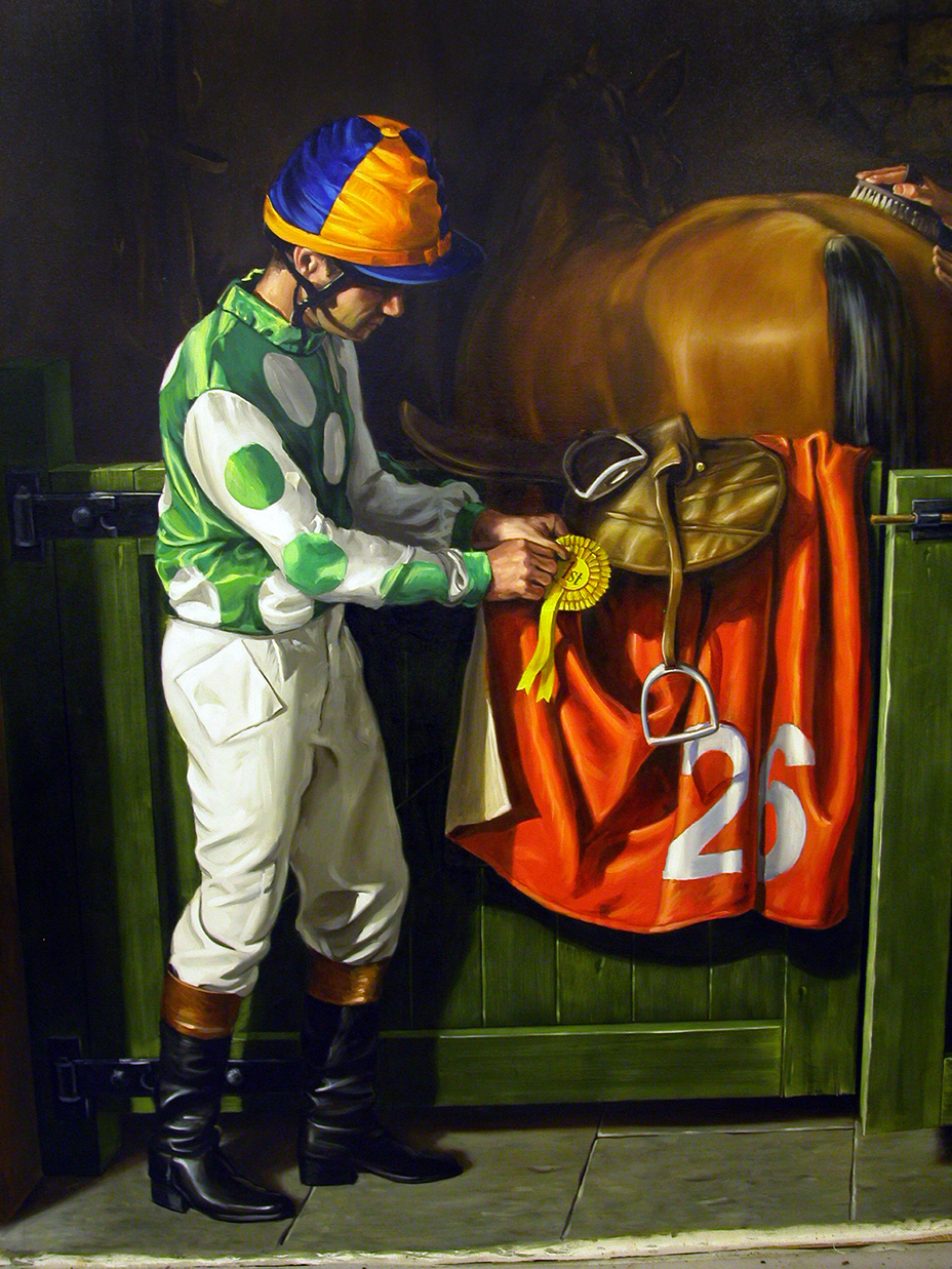 Jockey mural detail