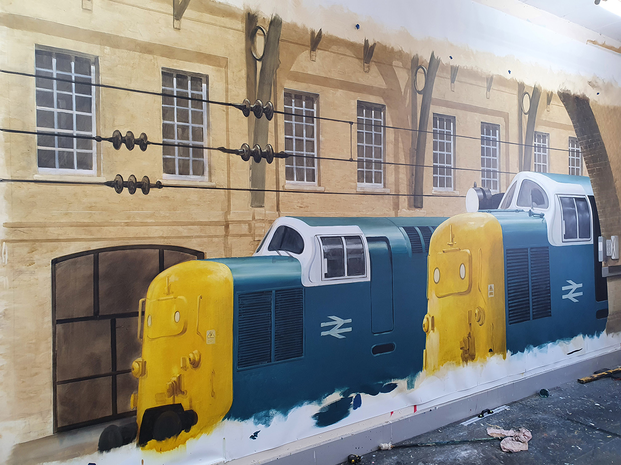 Deltic Train Mural